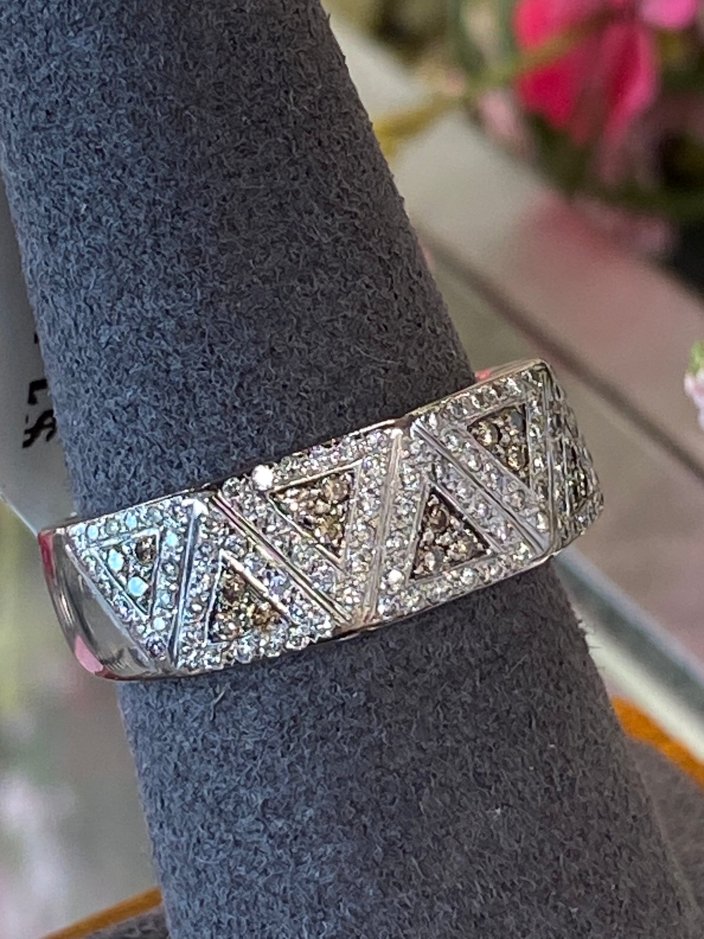 14k White Gold Diamond Band