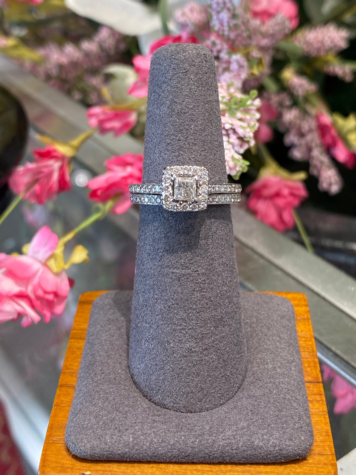 14k White Gold Diamond Wedding Set