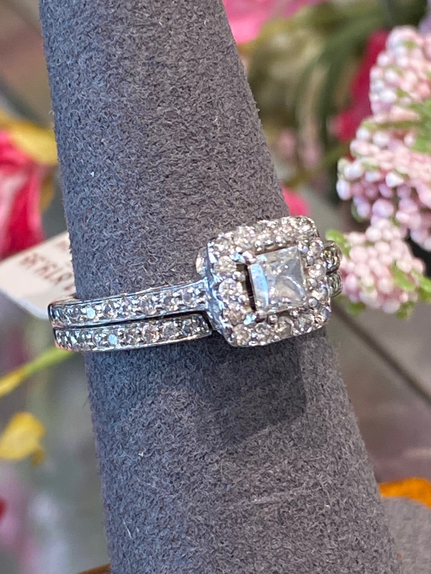 14k White Gold Diamond Wedding Set