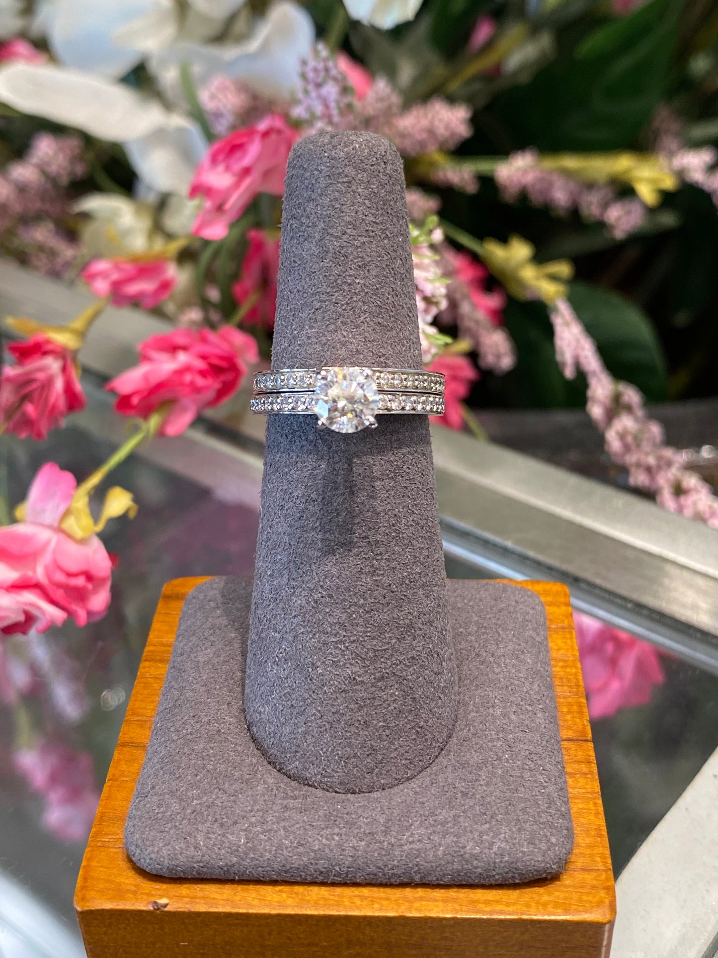 18k White Gold Diamond Wedding Set