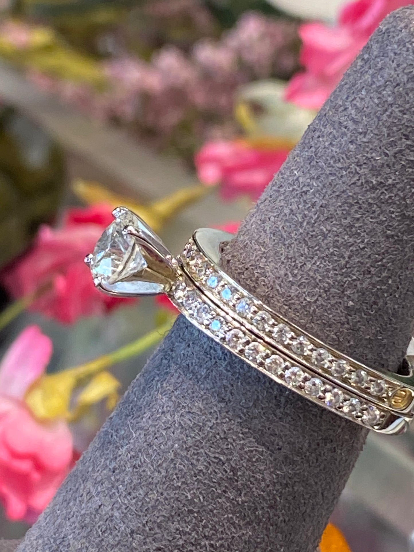 18k White Gold Diamond Wedding Set