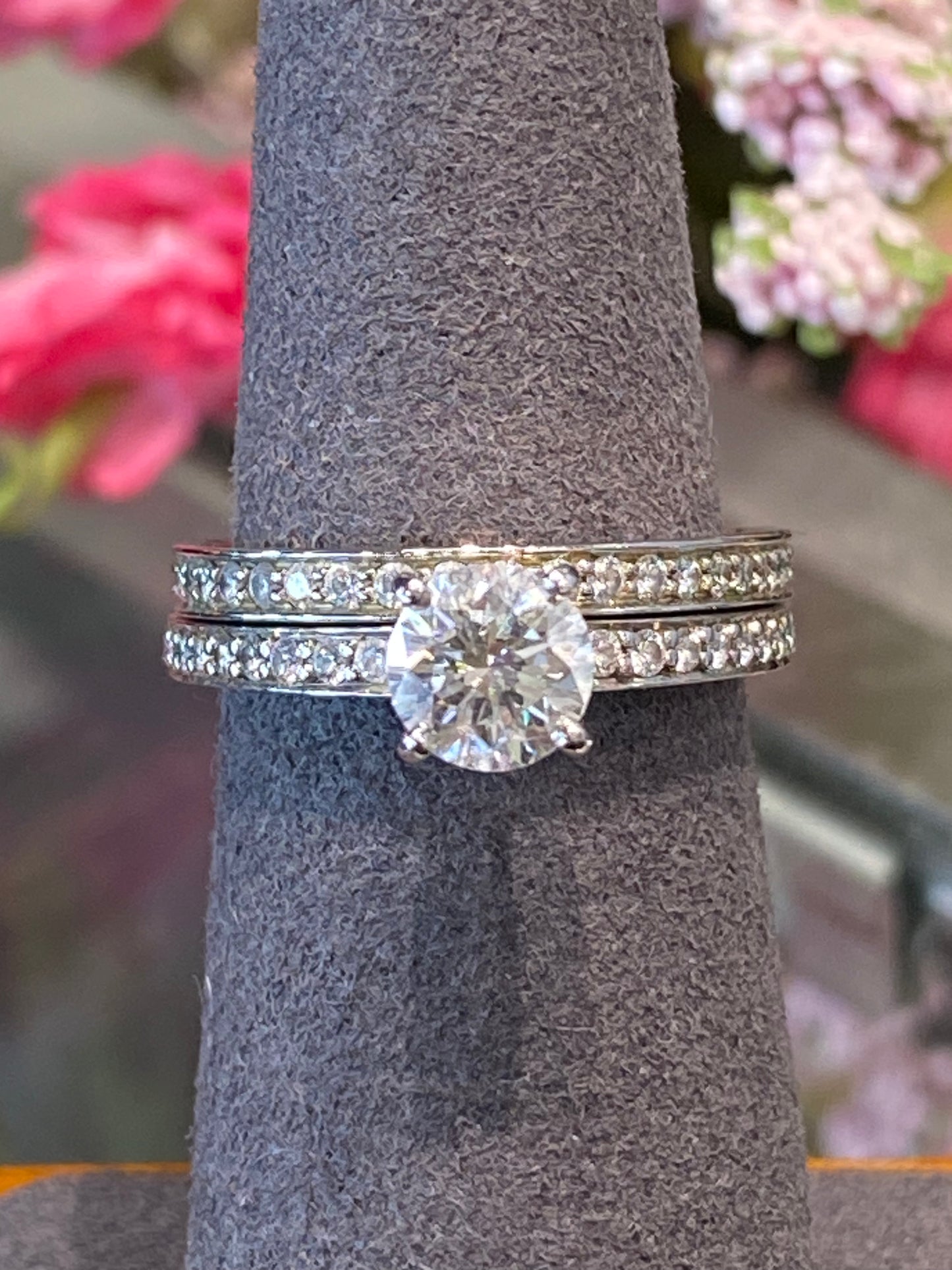 18k White Gold Diamond Wedding Set
