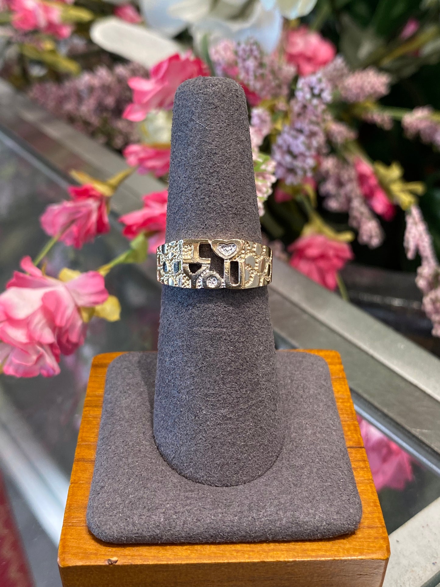 14k Two Tone Nugget Ring