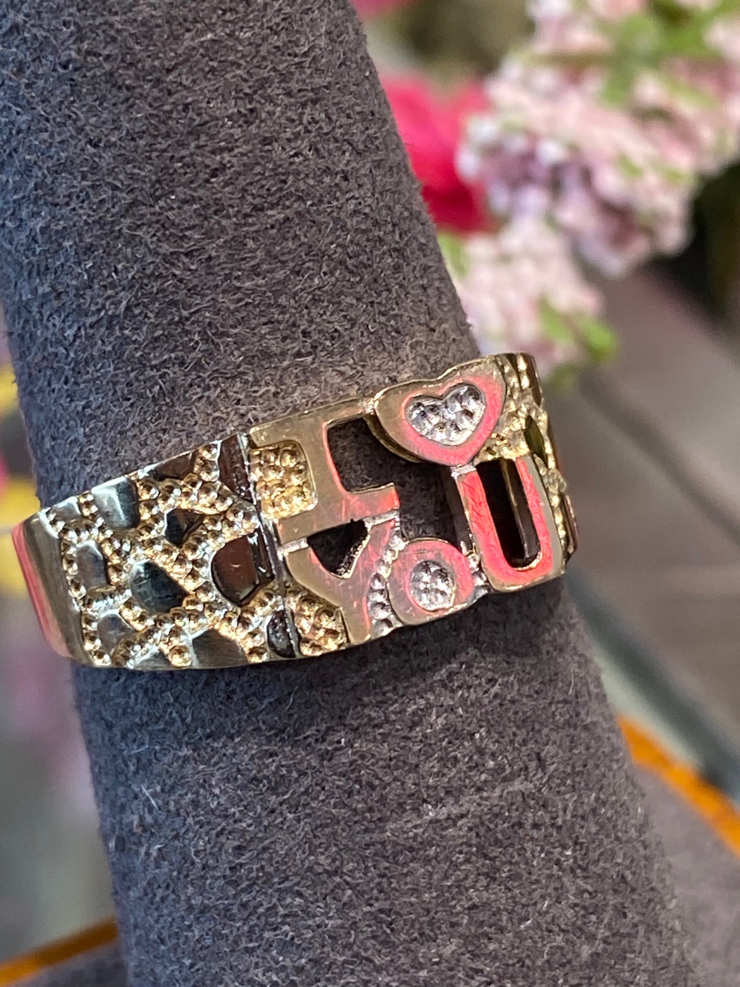 14k Two Tone Nugget Ring