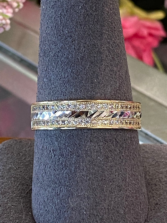 14k Two Tone Band