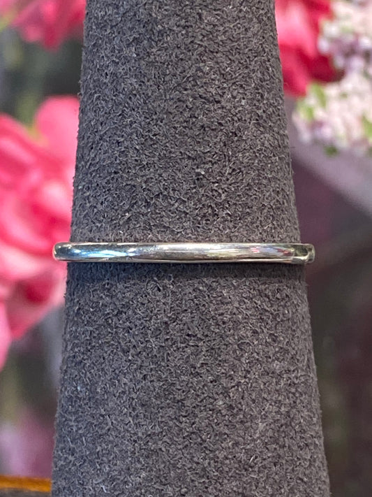 Silver Plain Thin Band