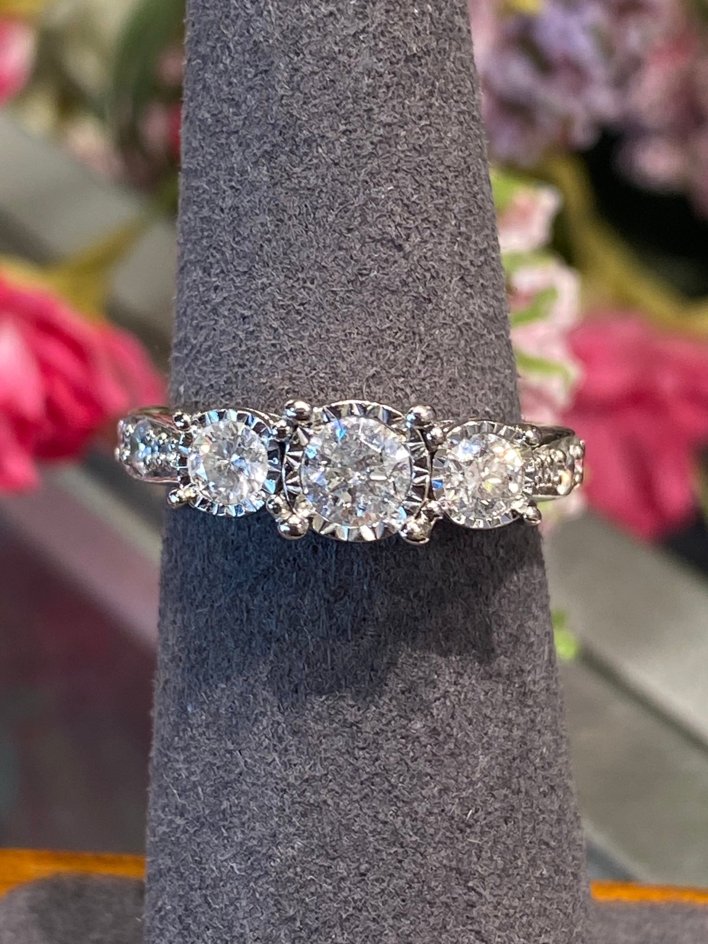 14k White Gold Diamond Engagement Ring
