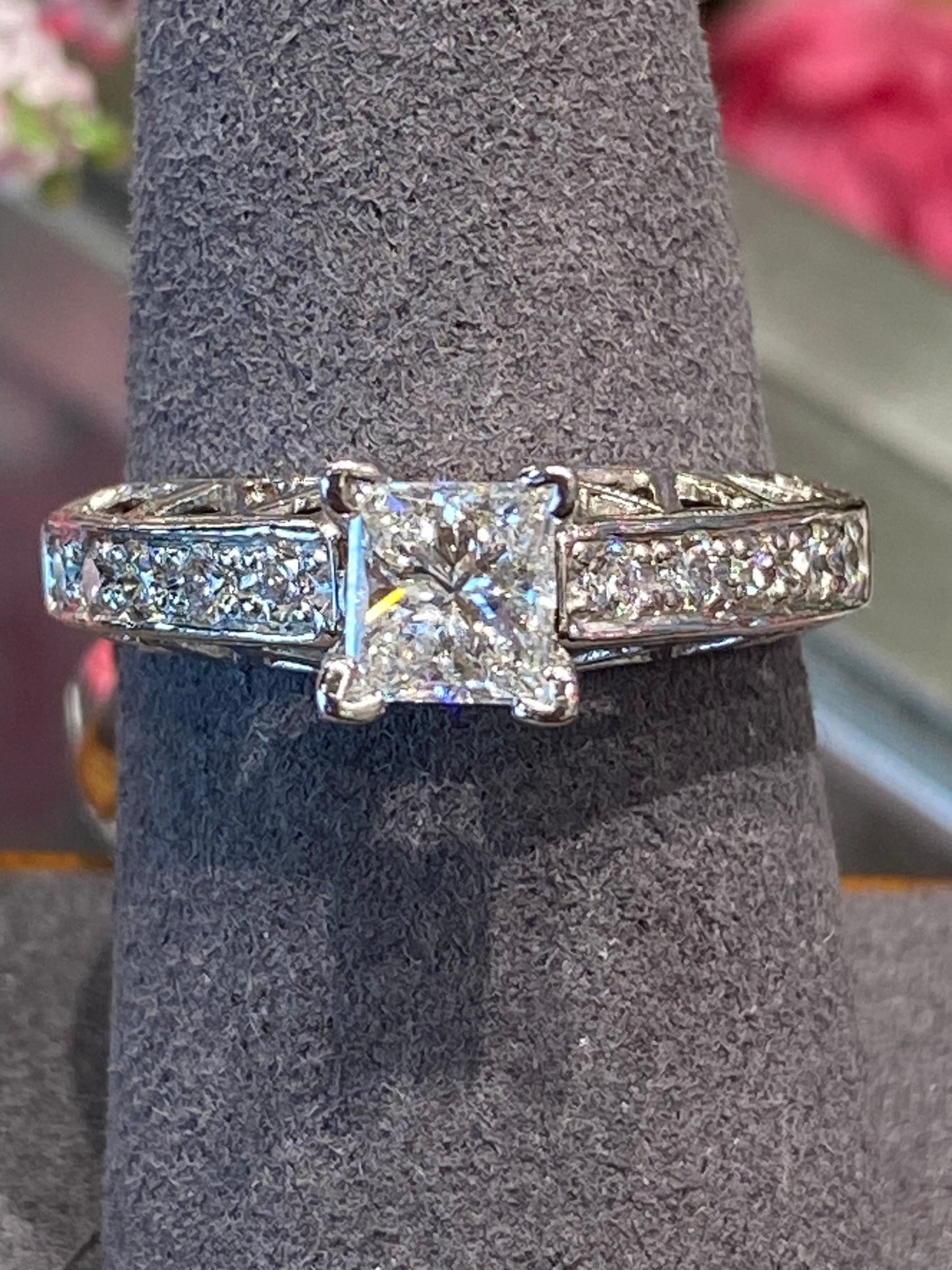 14k White Gold Diamond Wedding Set