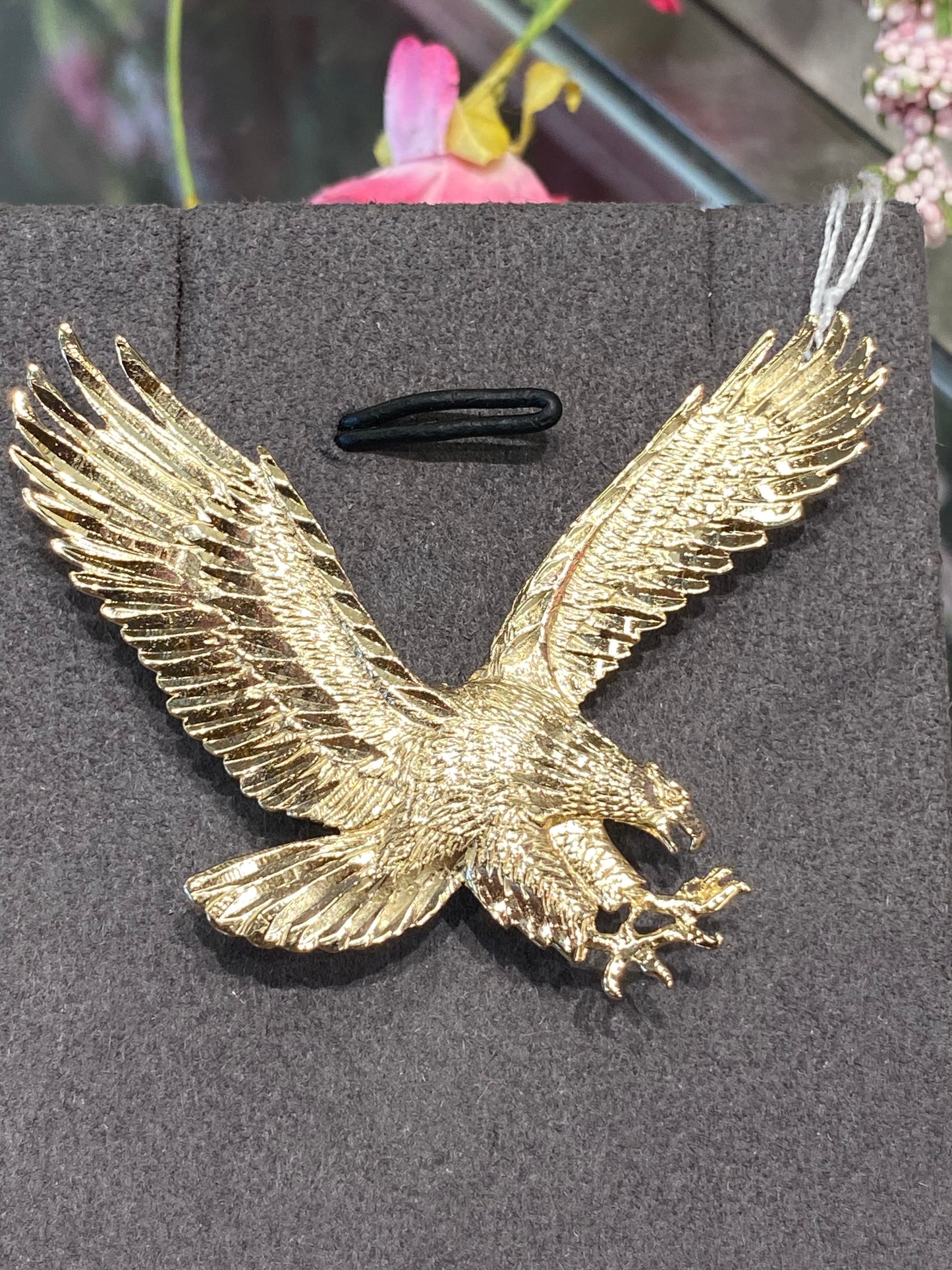 14k Yellow Hold Eagle Pendant