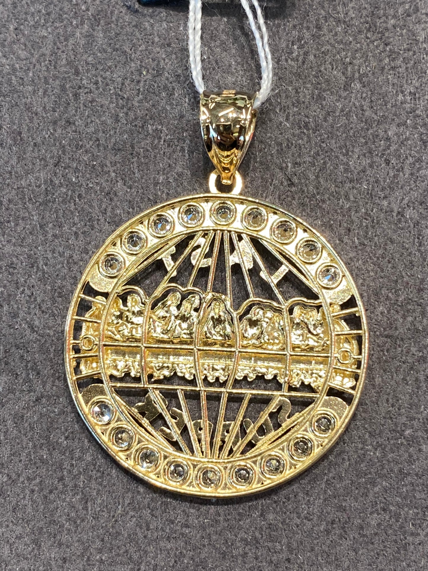14k Two Tone Last Supper Pendant