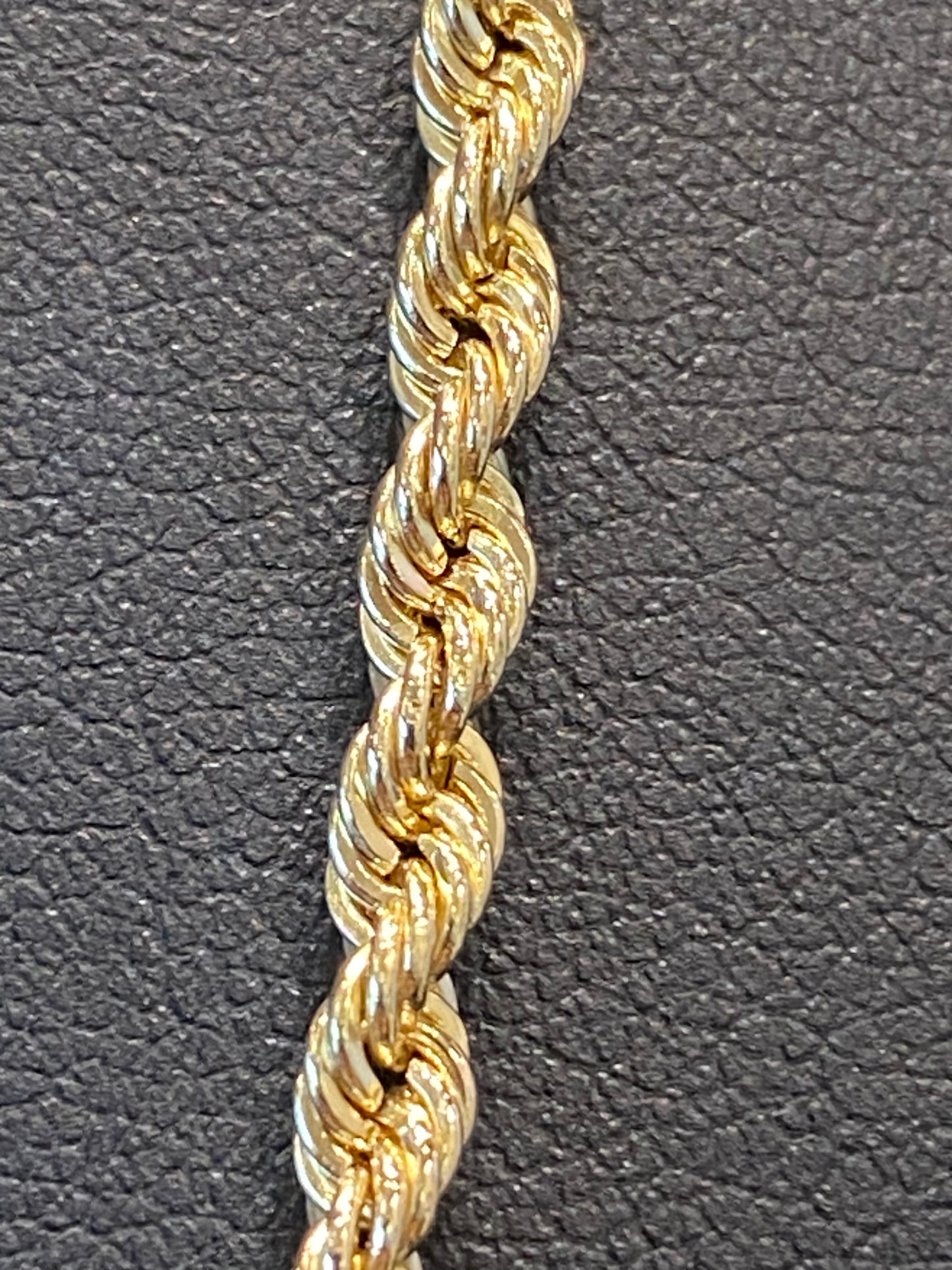 14k Yellow Gold Hollow Rope Chain