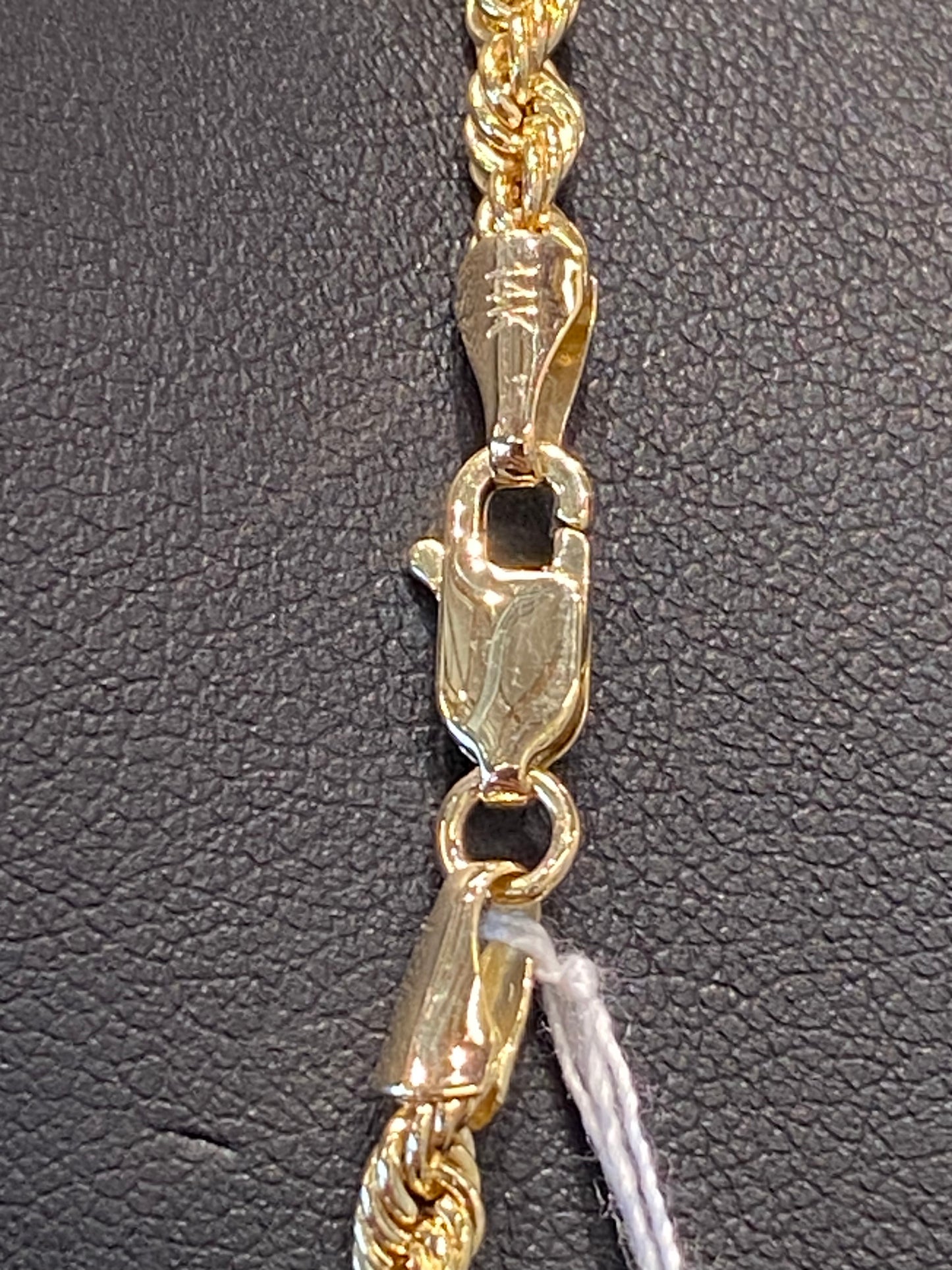 14k Yellow Gold Hollow Rope Chain