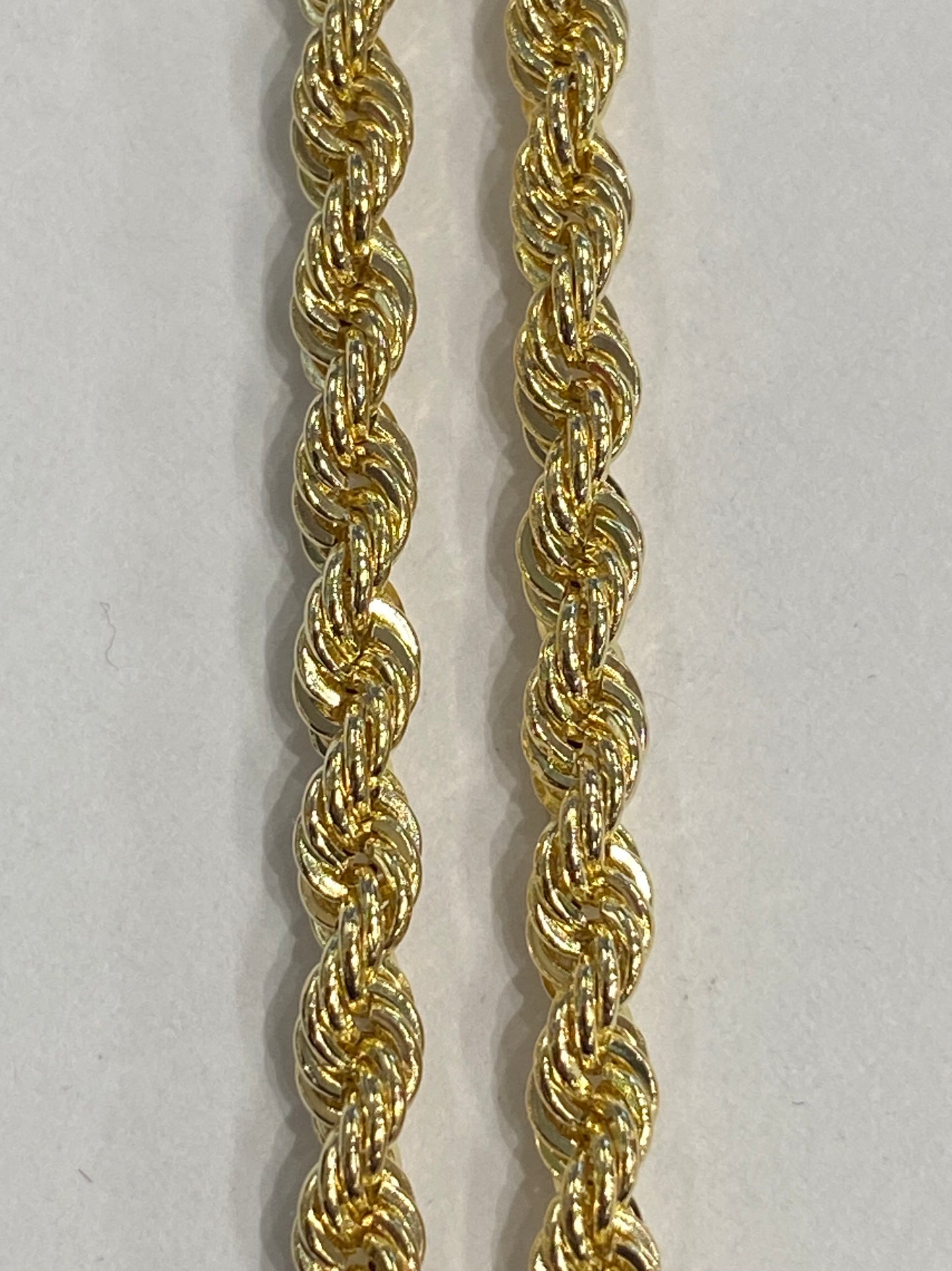 14k Yellow Gold Hollow Rope Chain