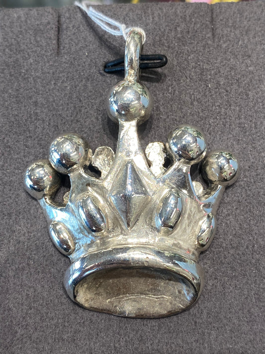 Silver King Baby Crown Pendant