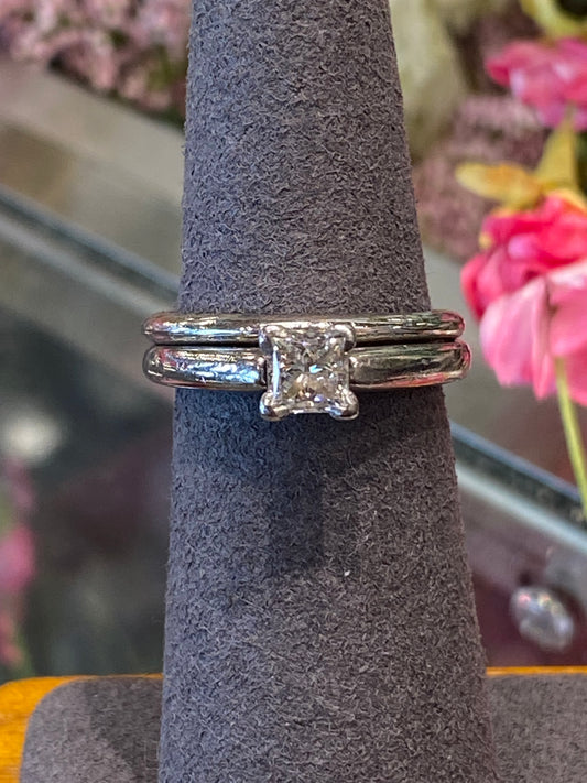 Platinum Diamond Wedding Set