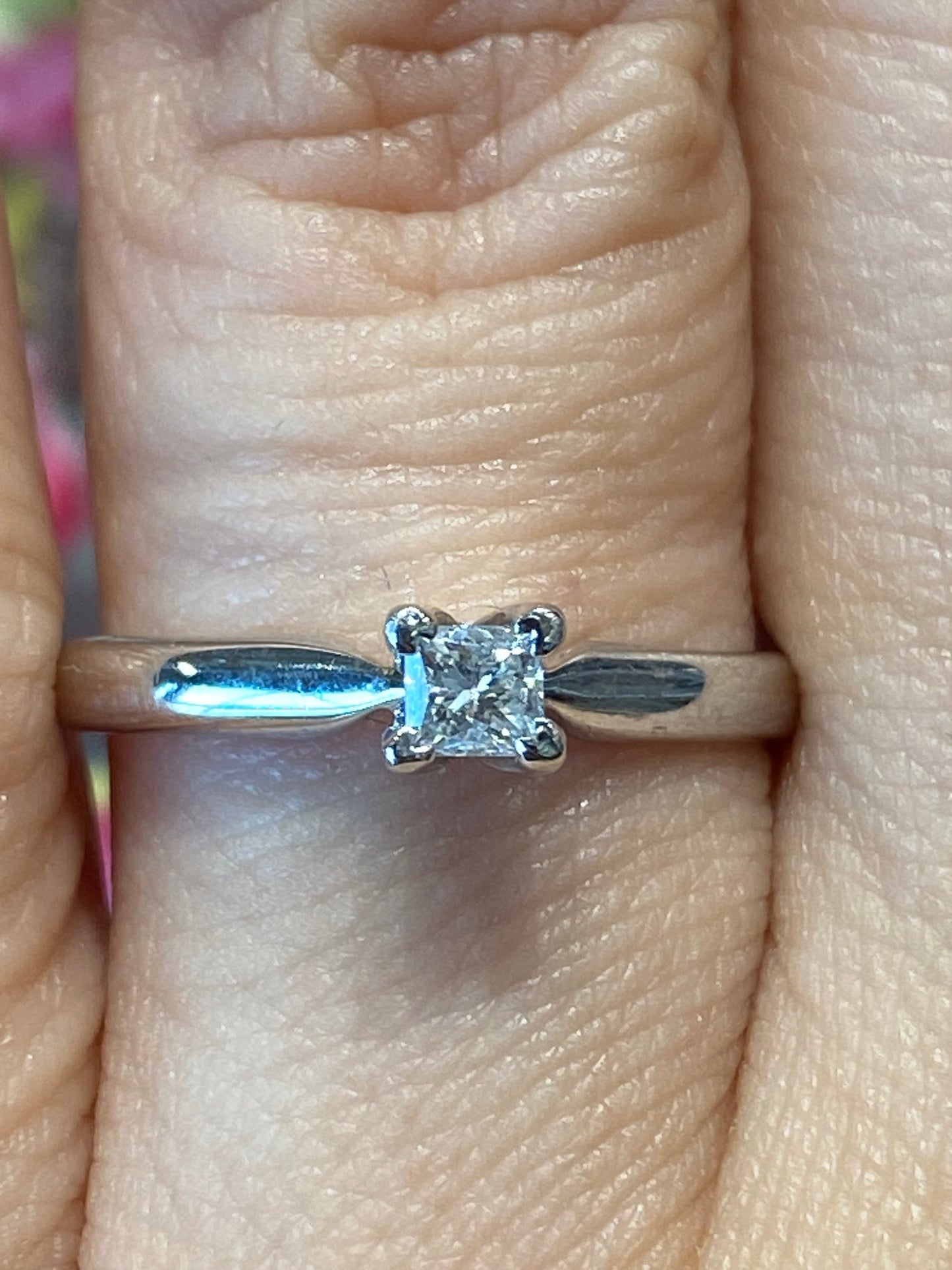 14k White Gold Diamond Engagement Ring