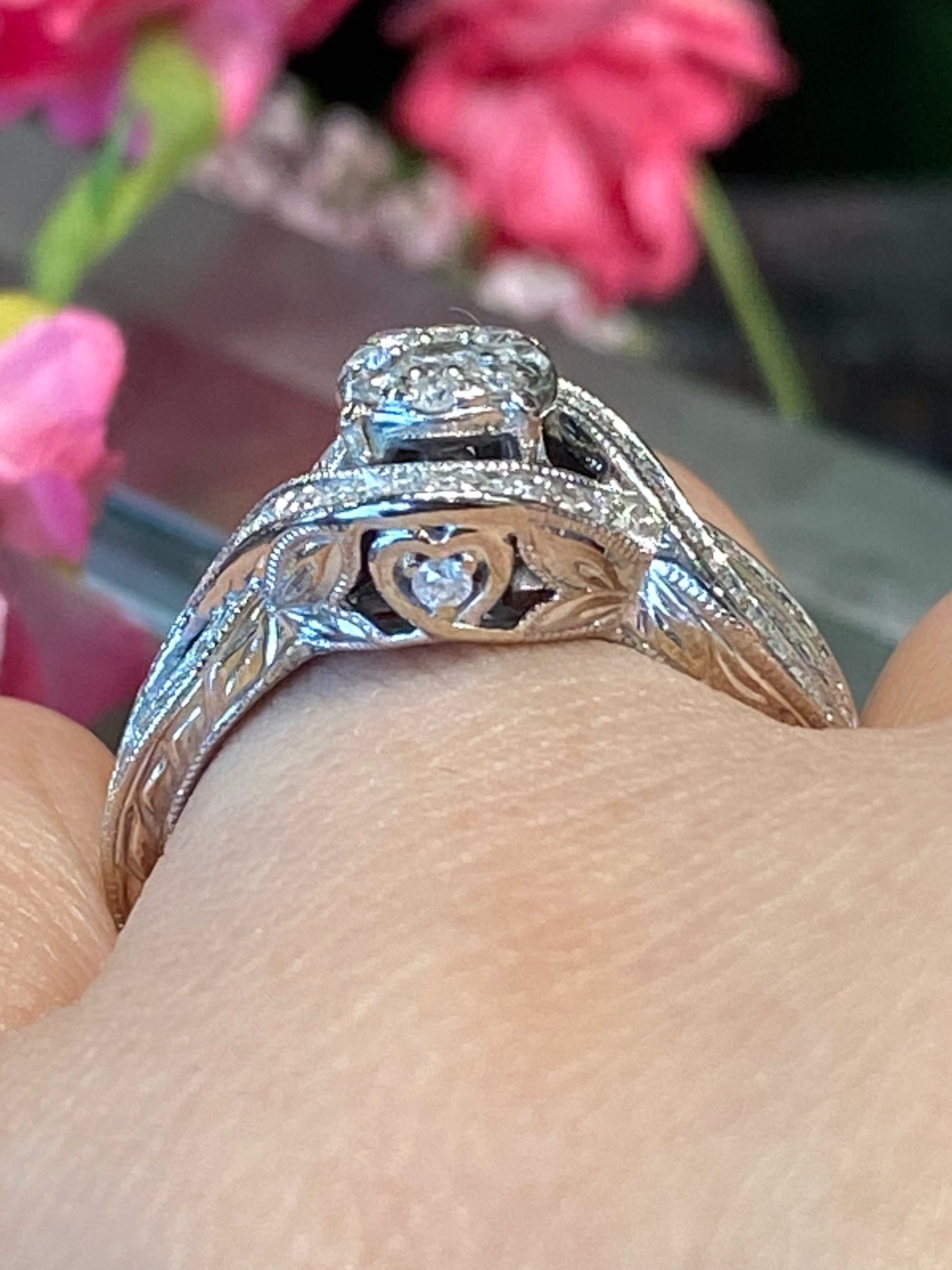 14k White Gold Diamond Wedding Set