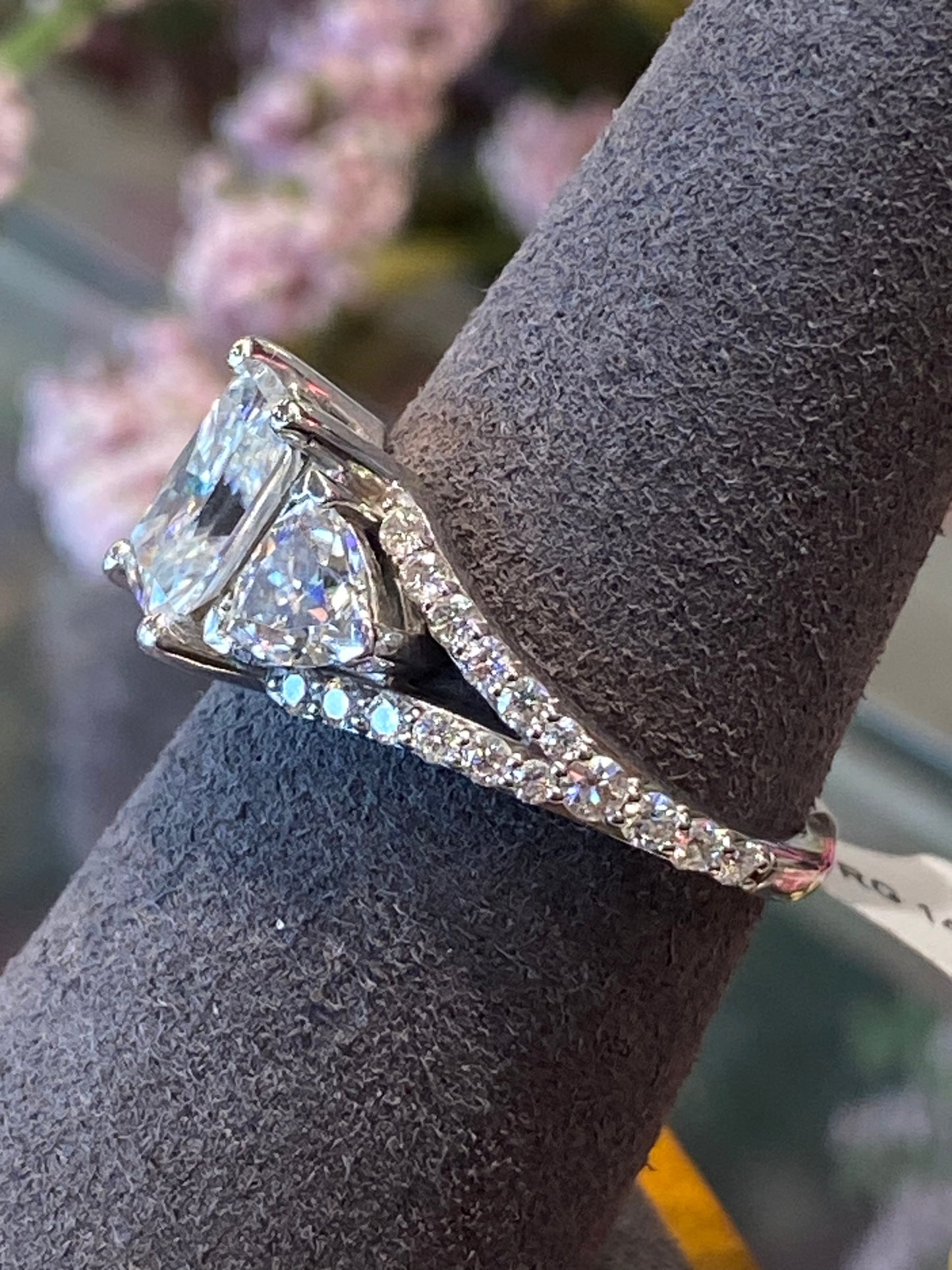 14k White Gold Moissanite Ring