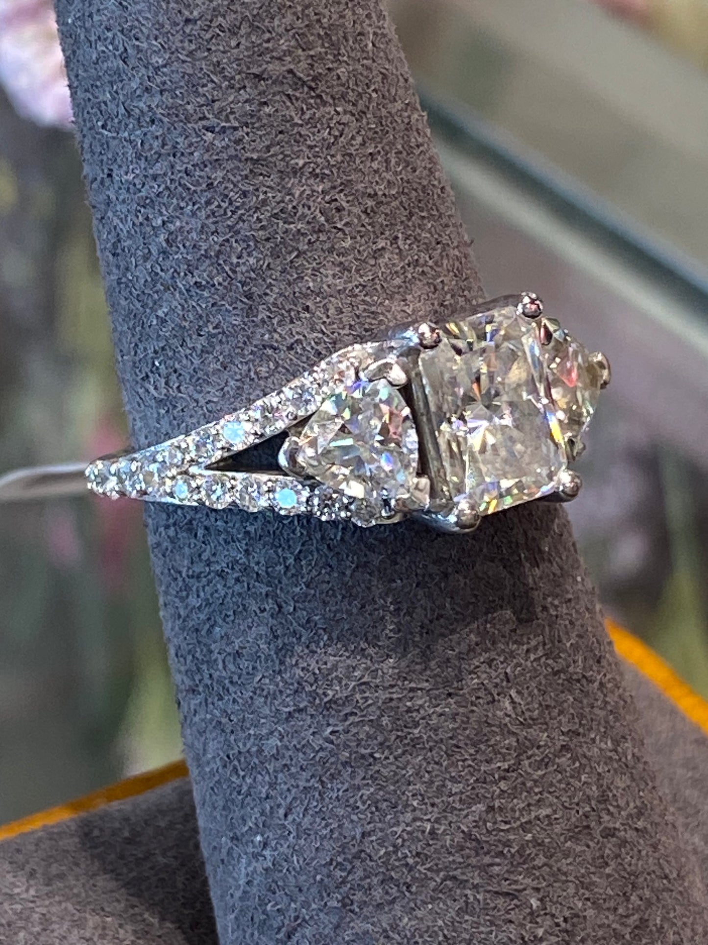 14k White Gold Moissanite Ring