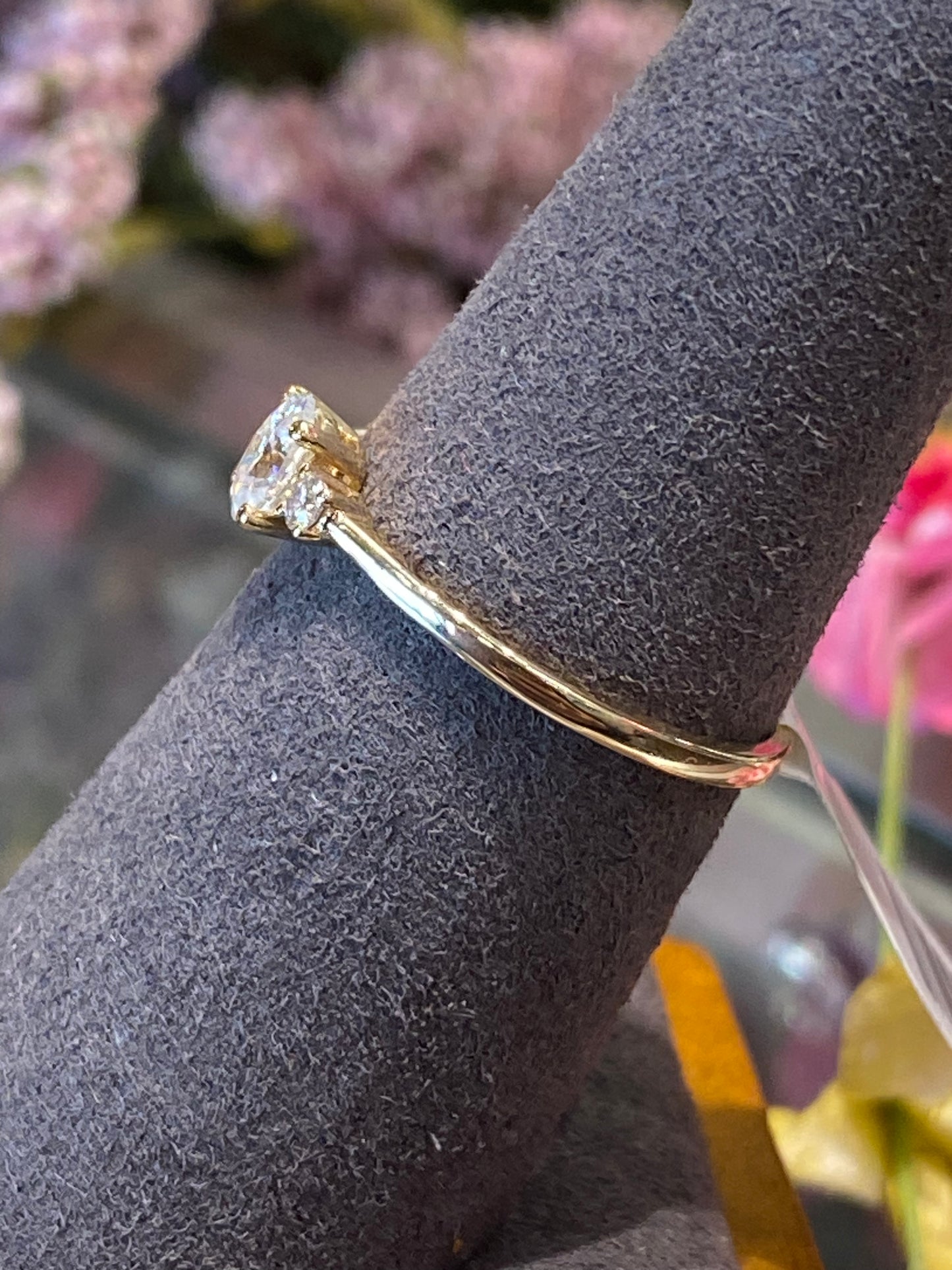 10k Yellow Gold Moissanite Ring