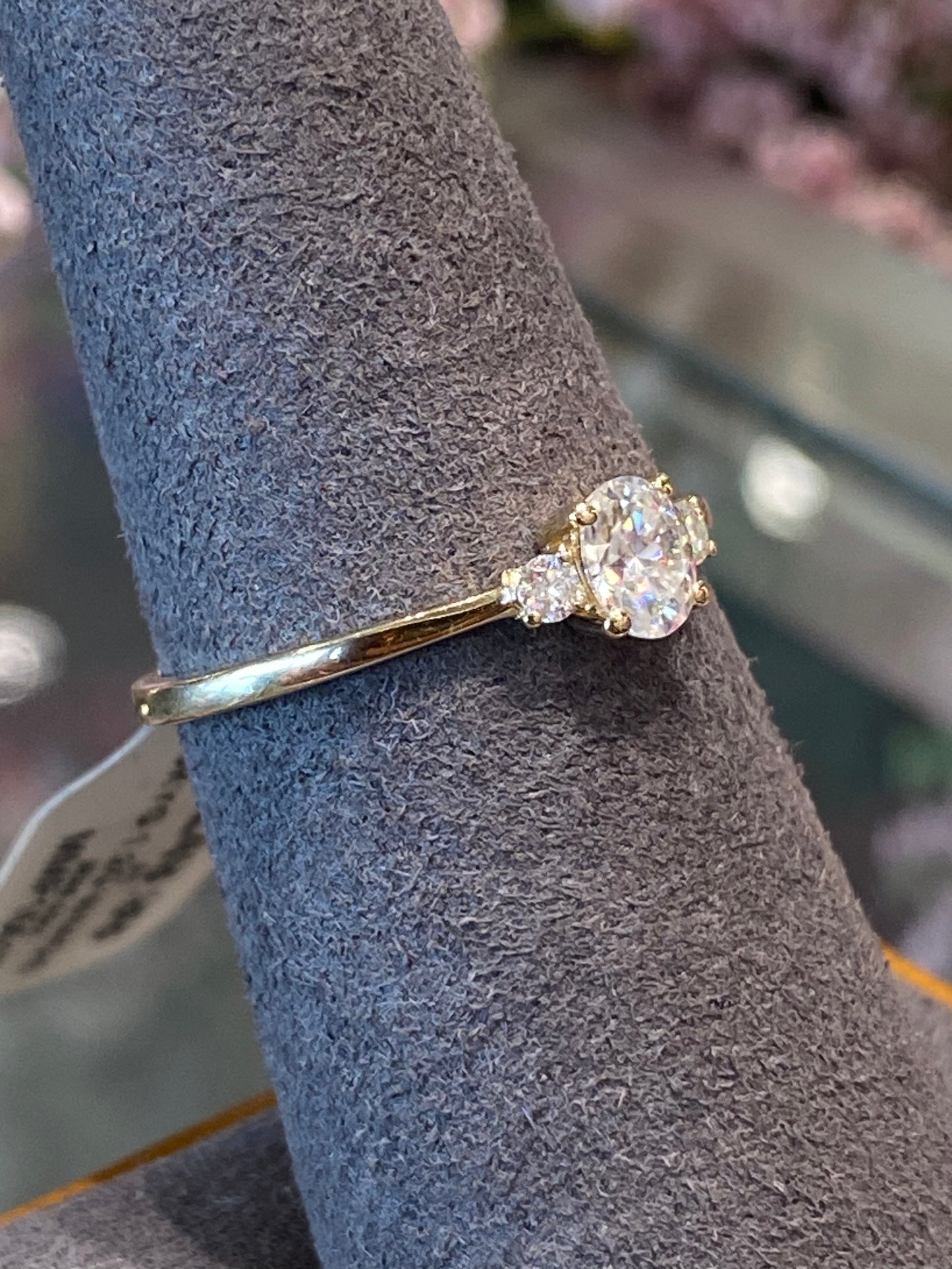 10k Yellow Gold Moissanite Ring