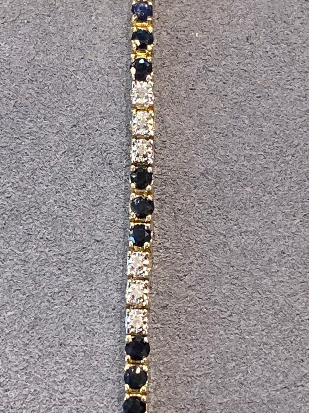 14k Two Tone Tennis Bracelet