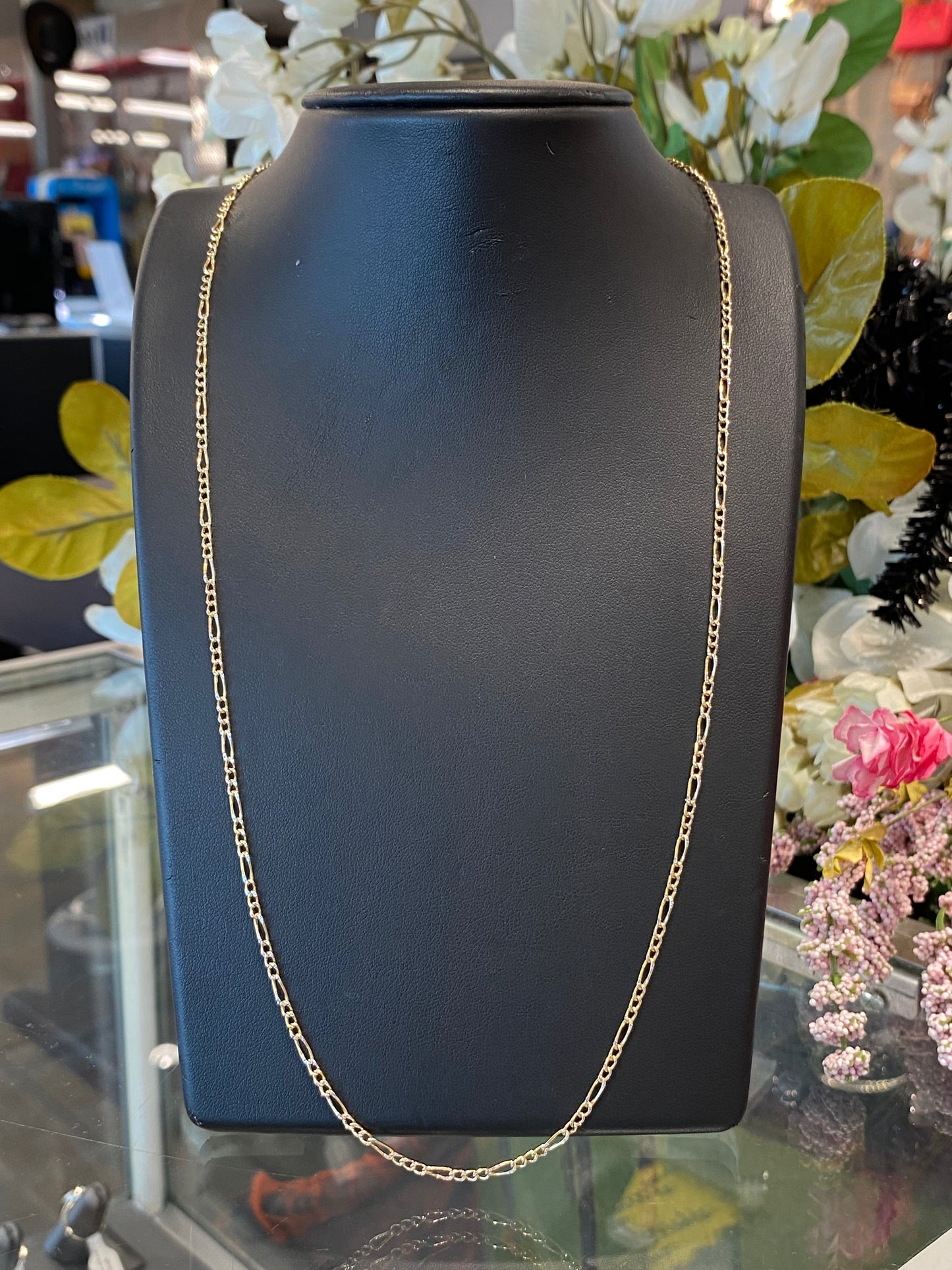 10k Two Tone Fígaro Chain