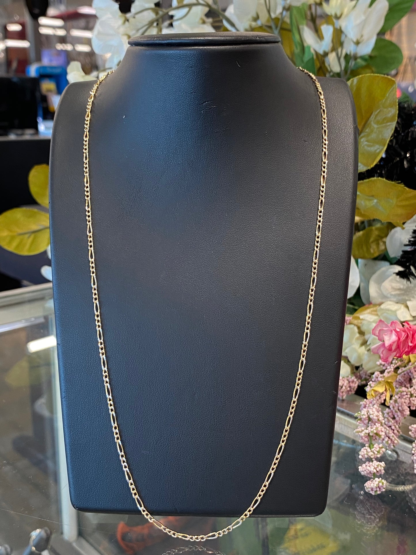 10k Two Tone Fígaro Chain
