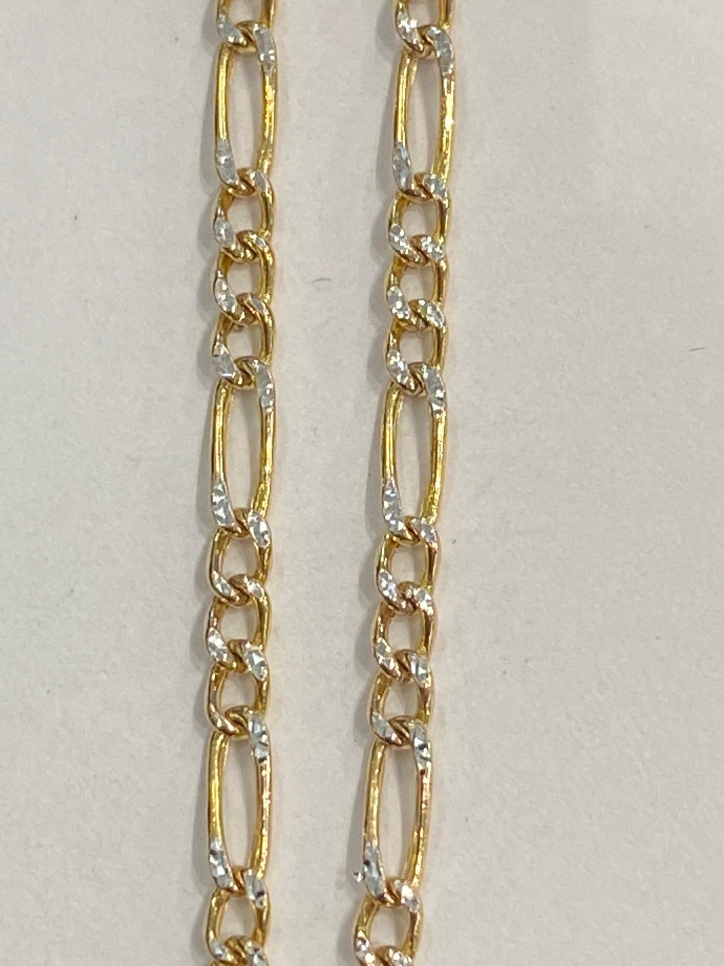 10k Two Tone Fígaro Chain
