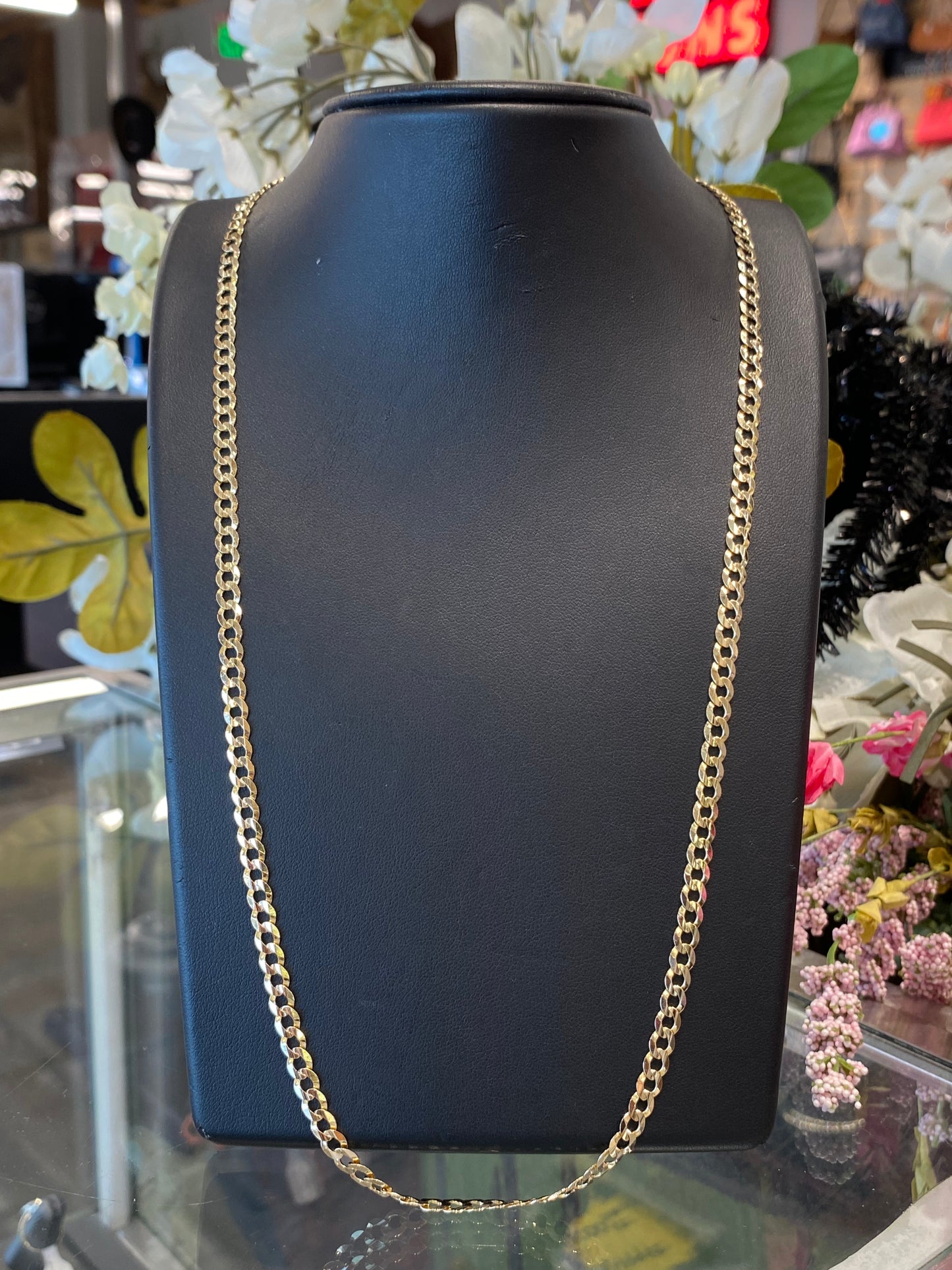 14k Yellow Gold Curb Chain
