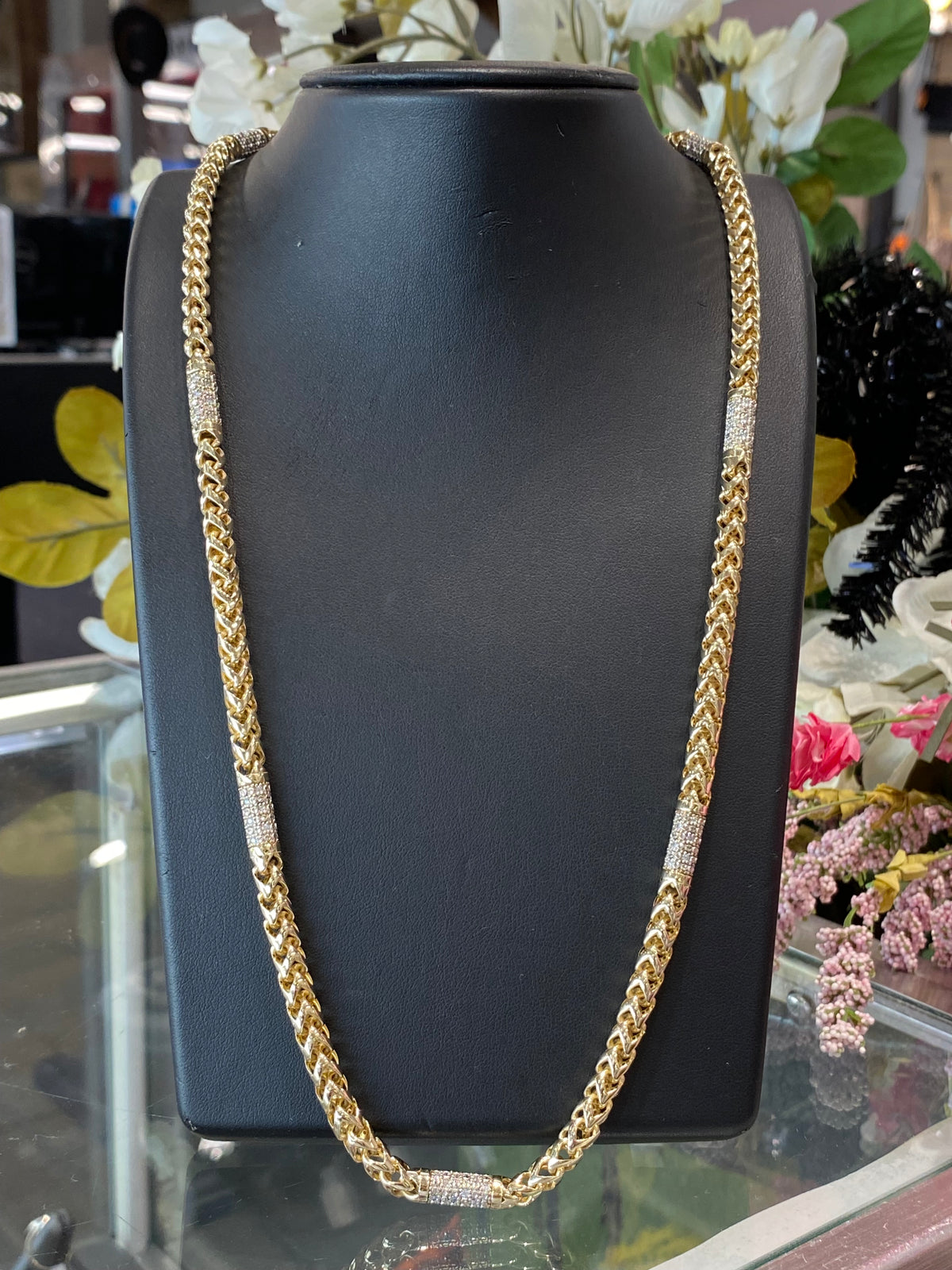 10k Yellow Gold Diamond Chain