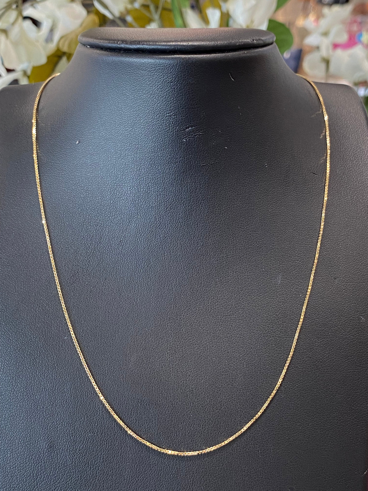 14k Yellow Gold Box Link Chain