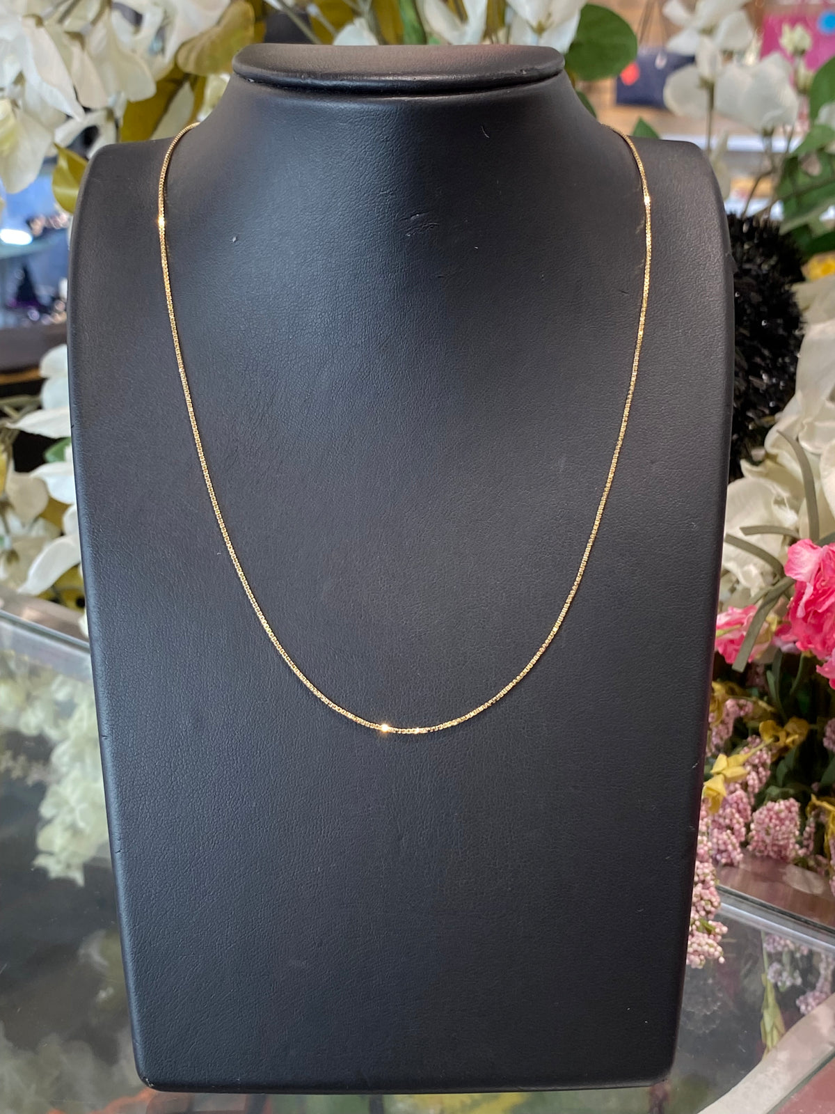 14k Yellow Gold Box Link Chain