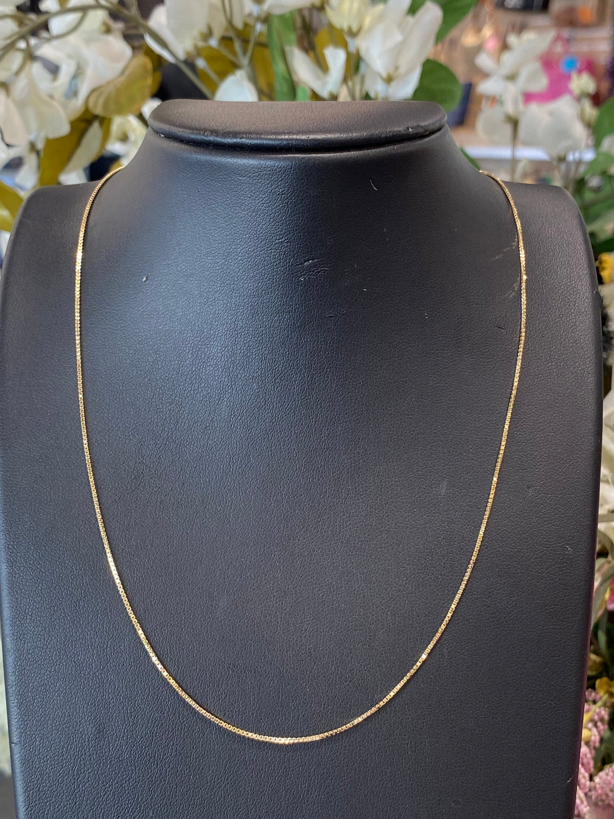 14k Yellow Gold Box Link Chain