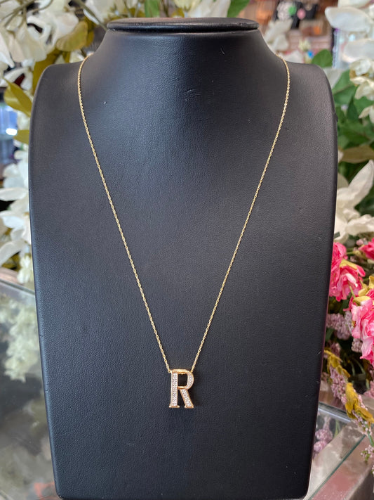14k Two Tone Gold Chain With Pendant