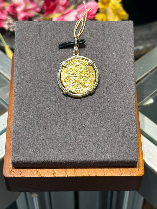 Gold coin charm