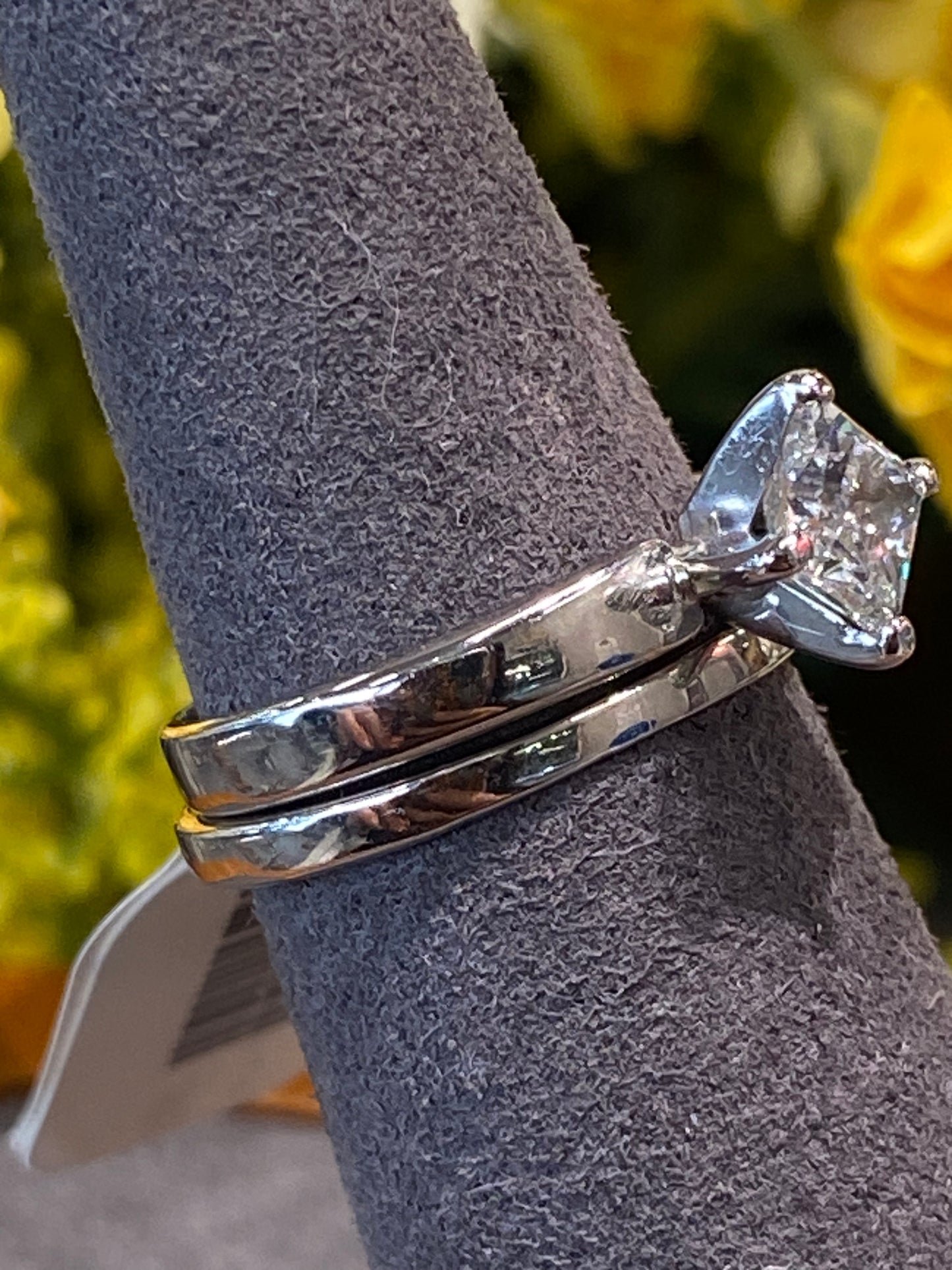 14k White Gold Wedding Set