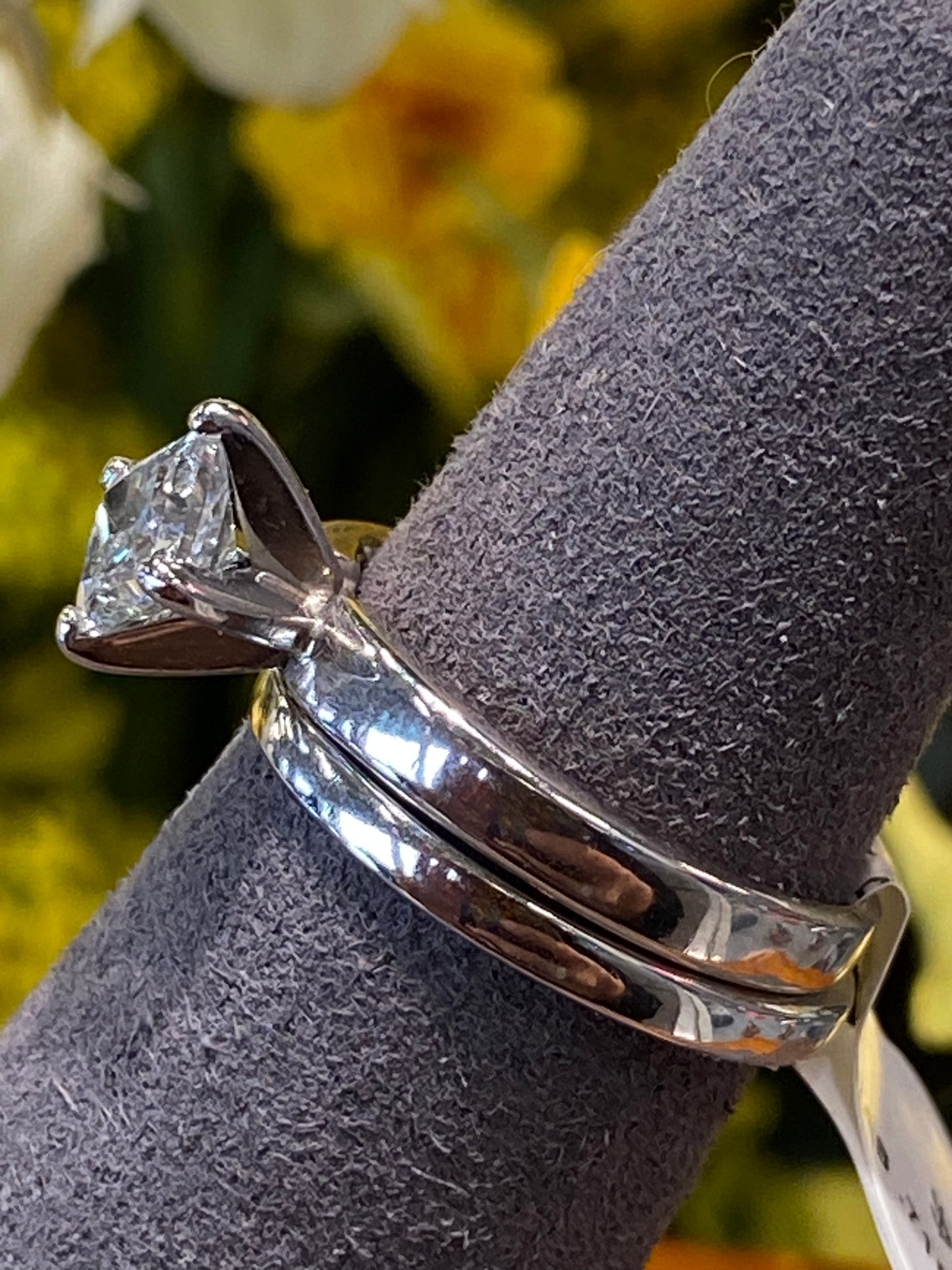 14k White Gold Wedding Set