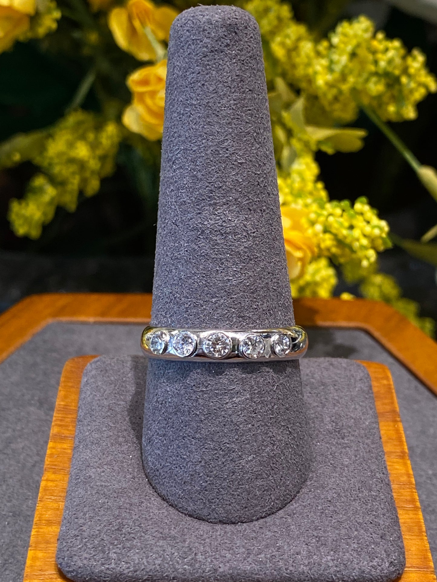 14k White Gold Band