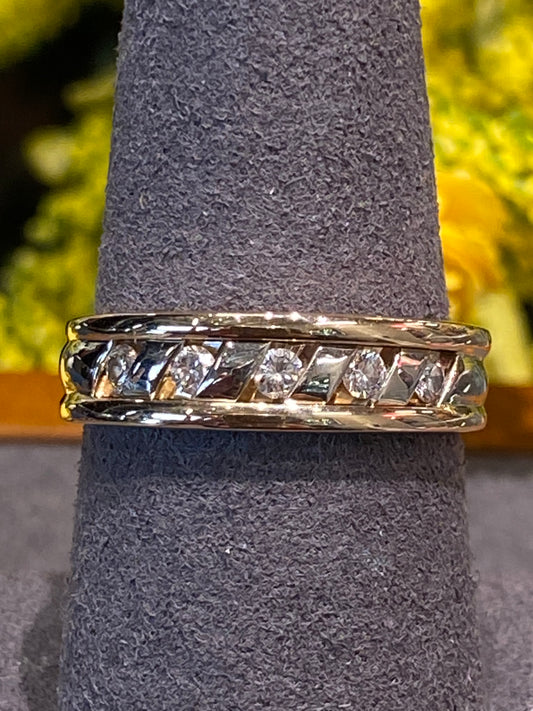 14k Two Tone Band