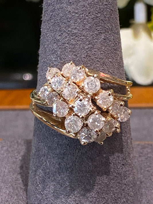 14k Yellow Gold Diamond Ring