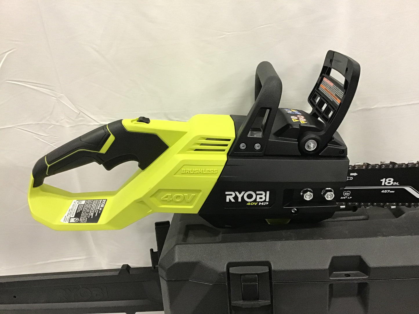 Ryobi RY40580 40V HP Brushless 18 in. Cordless Battery Chainsaw